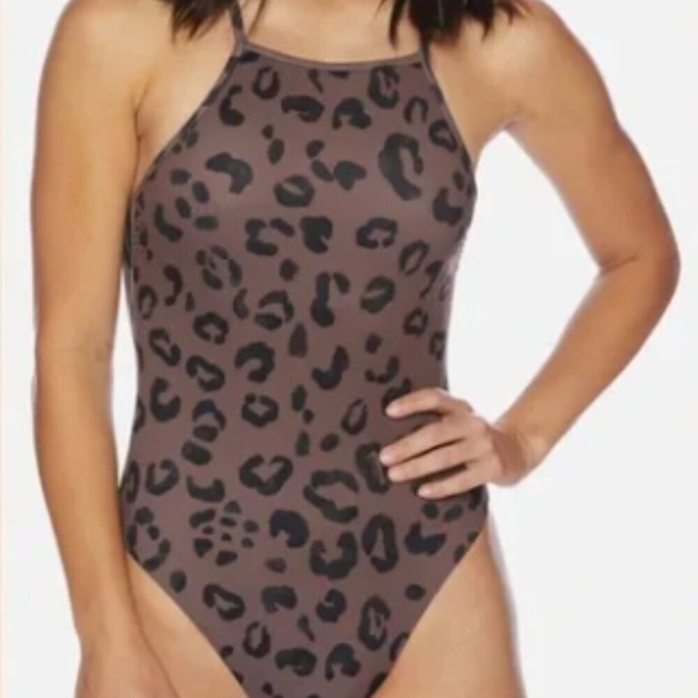 SPLENDID KITTY REMOVABLE SOFT CUP SQUARE NECK ONE-PIECE SWIMSUIT Size Large